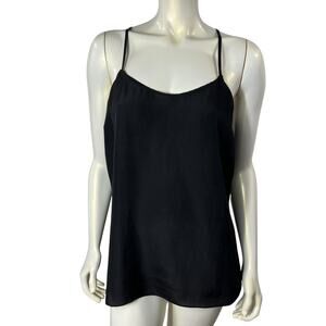 J Crew Black Racerback Cami Top Size 10 Sleeveless